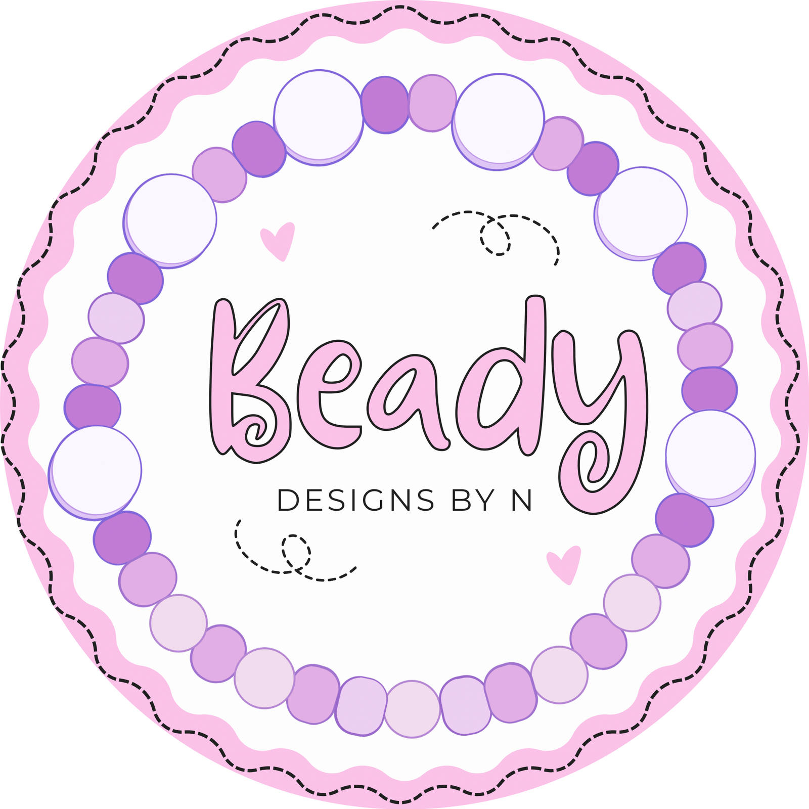 white pink cute kids craft and activities logo